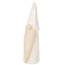 kohteita Koristeellinen tonttuhahmo, vaaleaa keramiikkaa, skandinaavinen tyyli, 18 cm, 3 kpl
