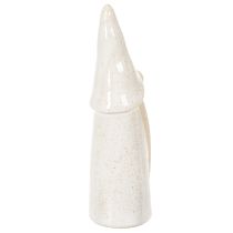 kohteita Koristeellinen tonttuhahmo, vaaleaa keramiikkaa, skandinaavinen tyyli, 18 cm, 3 kpl