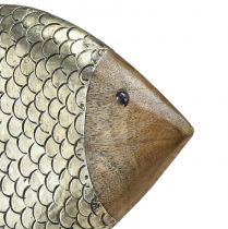 kohteita Puu metalli koriste kala merimessinki 33x11,5x37cm