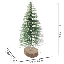 kohteita Keinotekoiset minijoulukuuset joulupöytäkoristeina, lumen peittämät, 6 cm, 12 kpl