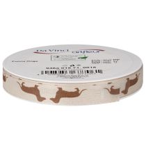 kohteita Mäyräkoira-aiheinen lahjanauha askarteluun ja askarteluun, 15 mm x 18 m