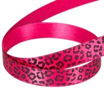 kohteita Koristeellinen nauha leopardikuviolla, pinkki, 15 mm x 18 m