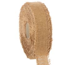 kohteita Koristeellinen puuvillanauha, rustiikkityylinen, hapsuilla, 40 mm, 30 m