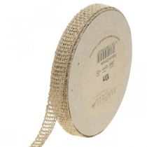 kohteita Koristeellinen nauha juuttia, luonnollinen 12 mm, maalaismainen koristeellinen juuttinauha 10 m