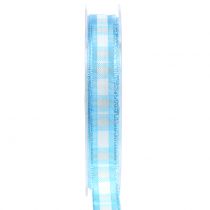 Koristeellinen nauhatarkastus vaijerin reunalla, sininen 15mm L20m