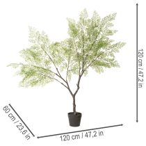 kohteita Keinotekoinen puu herkillä lehdillä, 120 cm