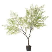 kohteita Keinotekoinen puu herkillä lehdillä, 120 cm