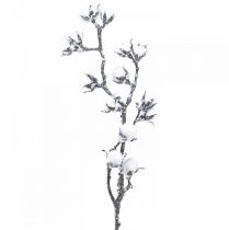 kohteita Keinopuuvillaoksa puuvillakukat lumella 79cm