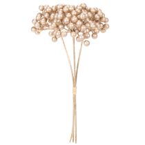 kohteita Keinotekoinen marjanoksa, samppanjanvärinen koriste, 28 cm, 3 kpl
