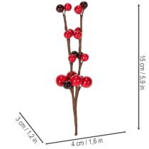 kohteita Tekooksa punaisilla marjoilla, 15 cm, 6 kpl