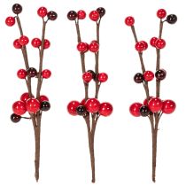 kohteita Tekooksa punaisilla marjoilla, 15 cm, 6 kpl
