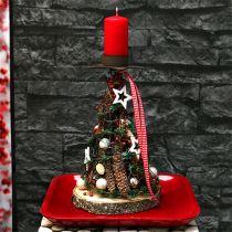 kohteita Lahjanauha helmillä 8mm 20m punainen ruudullinen