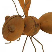 kohteita Koristeellinen figuuri mehiläinen, metallinen hyönteinen, puutarhakoriste patinalla L20cm K19cm