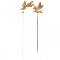 kohteita Kukkatulppa mehiläinen, ruostekoriste, koristetulppa patina L31/32cm 6kpl