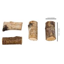 kohteita Koristeellisia koivupuupaloja kuorella askarteluun, 3 cm, 300 g