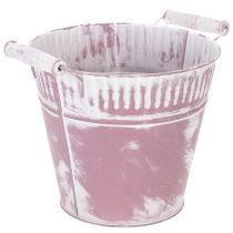 kohteita Peltiämpäri, violetti ja valkoinen, Ø19cm, korkeus 17cm, 1 kpl.