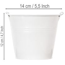 kohteita Valkoisia peltiämpäreitä Ø14cm K12cm 6 kpl