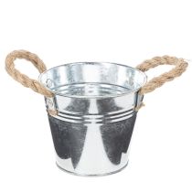 kohteita Kiiltävä metalliämpäri köysikahvoilla, Ø12cm