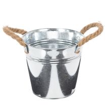 kohteita Kiiltävä metalliämpäri köysikahvoilla, Ø16cm