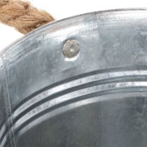 kohteita Kiiltävä metalliämpäri köysikahvoilla, Ø16cm