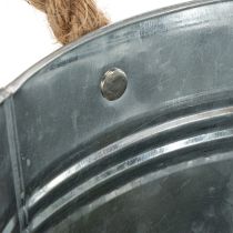 kohteita Kiiltävä metalliämpäri köysikahvoilla, Ø22cm