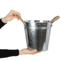 kohteita Kiiltävä metalliämpäri köysikahvoilla, Ø22cm