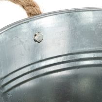 kohteita Kiiltävä metalliämpäri köysikahvoilla, Ø25cm