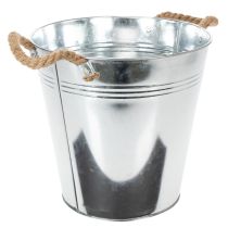kohteita Kiiltävä metalliämpäri köysikahvoilla, Ø25cm