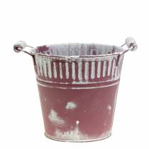 kohteita Peltiämpäri violetti valkoinen pesty Ø16cm K15cm 1 kpl