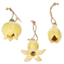 kohteita Keraamiset kukkariipukset, iloinen muotoilu, kukkakuvio, kevätkoriste, 9 cm, 6 kpl