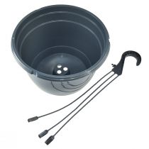 kohteita Riippuva kori antrasiittikasviruukku ripustukseen Ø25cm H50cm