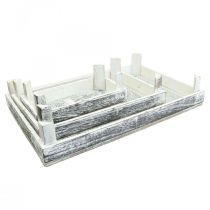 kohteita Koristeellinen tarjotin puinen nuhjuinen tyylikäs järjestely aluskatesarja 3