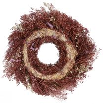kohteita Kukkaseppele, kuivakukkaseppele, viininpunainen, pinkki, Ø25cm