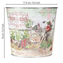 kohteita Pienet metalliset kukkaruukut, värilliset, Fresh Garden, 16 cm korkea, 2 kpl