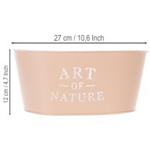 kohteita Soikea sinkkikulho, antiikkiruusu, 27 × 18 cm, korkeus 12,5 cm