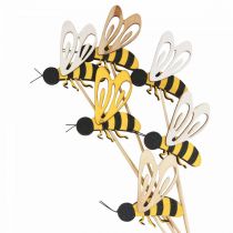 Kukkatulppa mehiläinen dekotulppa puinen mehiläiskoristelu 7cm 12kpl