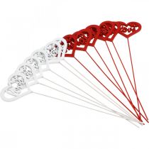 kohteita Kukkatulppa sydän punainen puinen koristetulppa Love 7cm 12kpl