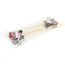 kohteita Kukkatulppa kottikärryt puiset sydämet värilliset 9x6,5cm 12 kpl