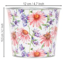 kohteita Kukkaruukku, kevätkoriste, istutusastia, metallia, Ø12cm, K10.5cm