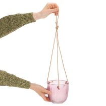 kohteita Lasinen kukkaruukku/riippuvalaisin, violetti/vihreä, 14 cm, 2 kpl