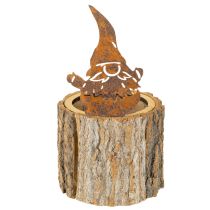 kohteita Kukkaruukku, puukuori, gnome, ruoste, korkeus 24 cm