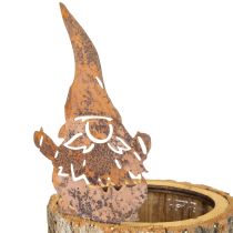 kohteita Kukkaruukku, puukuori, gnome, ruoste, korkeus 24 cm