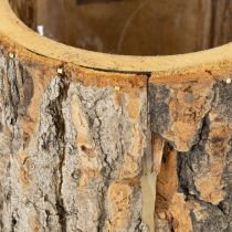 kohteita Puinen kukkaruukku, pelätin, ruoste, korkeus 24,5 cm