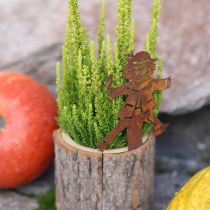 kohteita Puinen kukkaruukku, pelätin, ruoste, korkeus 24,5 cm
