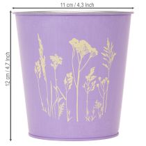 kohteita Pyöreä pastellinvärinen kukkaruukku huonekasveille kukka-aiheella, 12 cm, 3 kpl