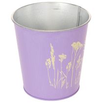 kohteita Pyöreä pastellinvärinen kukkaruukku huonekasveille kukka-aiheella, 12 cm, 3 kpl