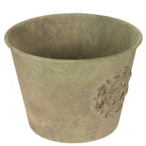 kohteita Metallinen kukkaruukku, vihreä, vintage, Ø22cm–13.5cm, 3 kpl setti