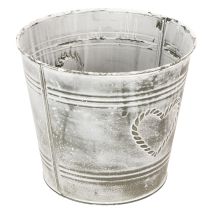 kohteita Shabby Chic -kukkaruukku, metallinen, sydämenmuotoinen, Ø17,5 cm, korkeus 15,5 cm