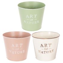 kohteita Art of Nature pyöreä vintage-tyylinen koristeellinen ruukku 17 cm 3 kpl