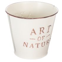 kohteita Sinkkiruukku, kermanvärinen, Ø15cm, korkeus 13.5cm